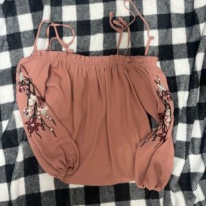 SOLD  Floral off-shoulder top
